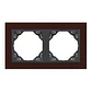 Efapel Espelho Duplo Rubro/gris 90920TBS - Thumbnail 1