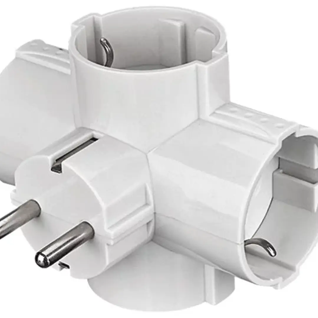 Ficha Quádrupla 16A 4.8mm 2P+T (Saídas em +) Flórida 1