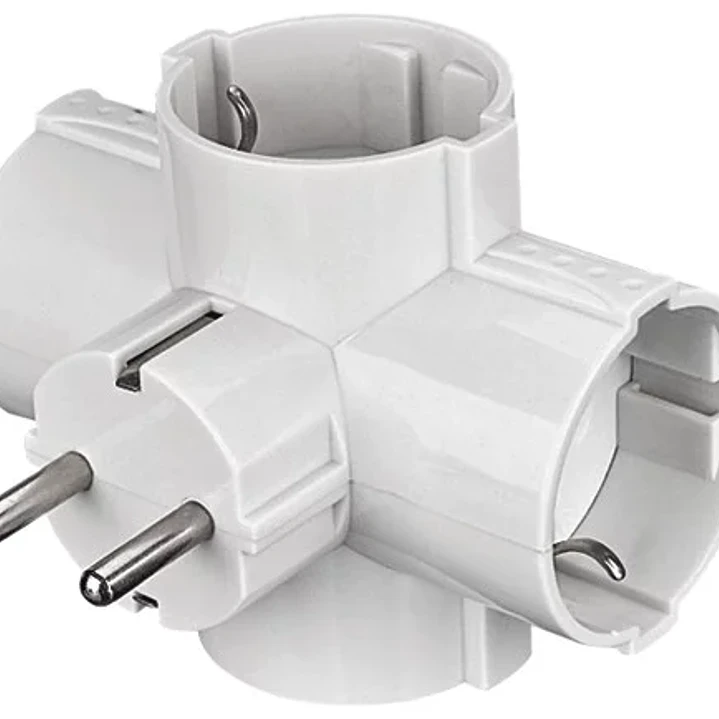Ficha Quádrupla 16A 4.8mm 2P+T (Saídas em +) Flórida 1