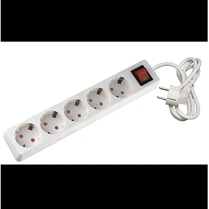 Extensăo 5 Tomadas 1.5 metros 3G1.5mm² com Interruptor Flórida