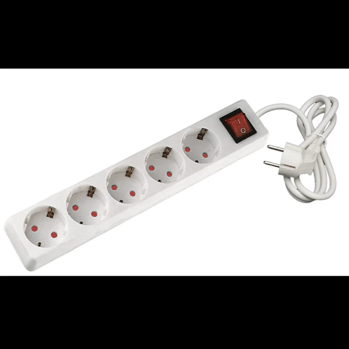 Extensăo 5 Tomadas 1.5 metros 3G1.5mm² com Interruptor Flórida 1