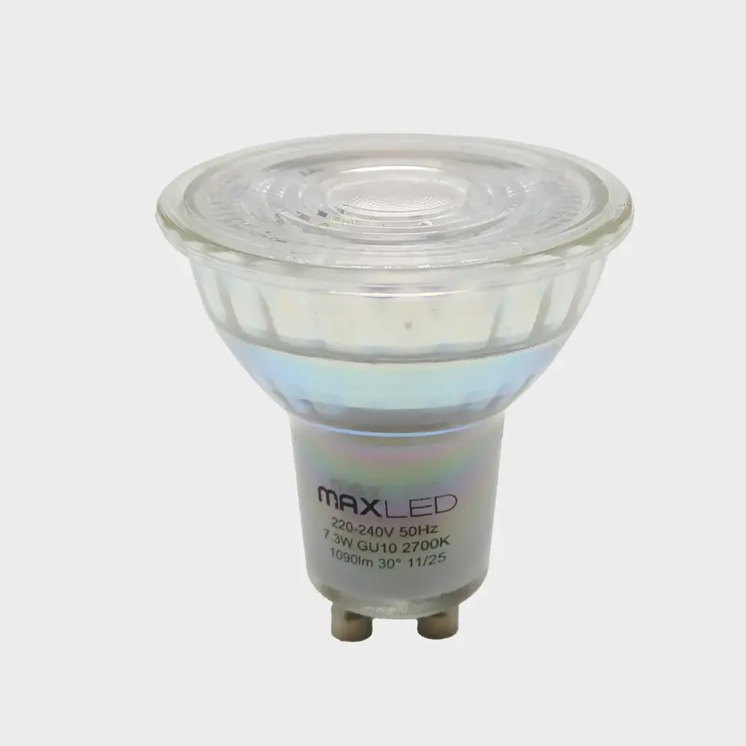 Lâmpada LED GU10 7.3w 1090LM 30º Maxled 1