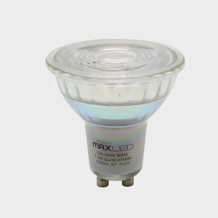 Lâmpada LED GU10 7.3w 1090LM 30º Maxled 1