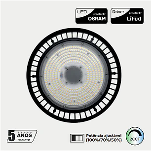 Atena - Campânula Led UFO 150W CCT2 24000lm Lumiarq