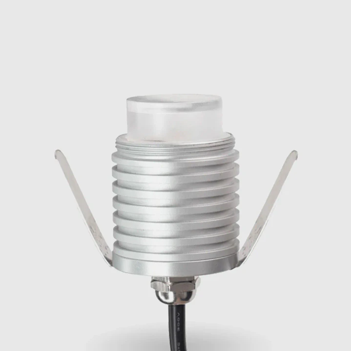 Projetor de Deck LED Maxled Redondo Alumino IP67 3W 24V Projetor de Chão/Parede 1