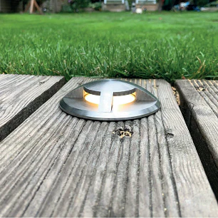 Projetor de Deck LED Redondo Inox 304 IP67 3W 230V Projetor de Chão/Parede Maxled