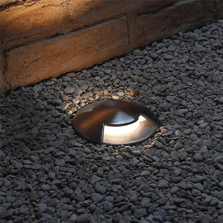 Projetor de Deck LED Redondo Inox 304 IP67 3W 230V Projetor de Chão/Parede Maxled 8