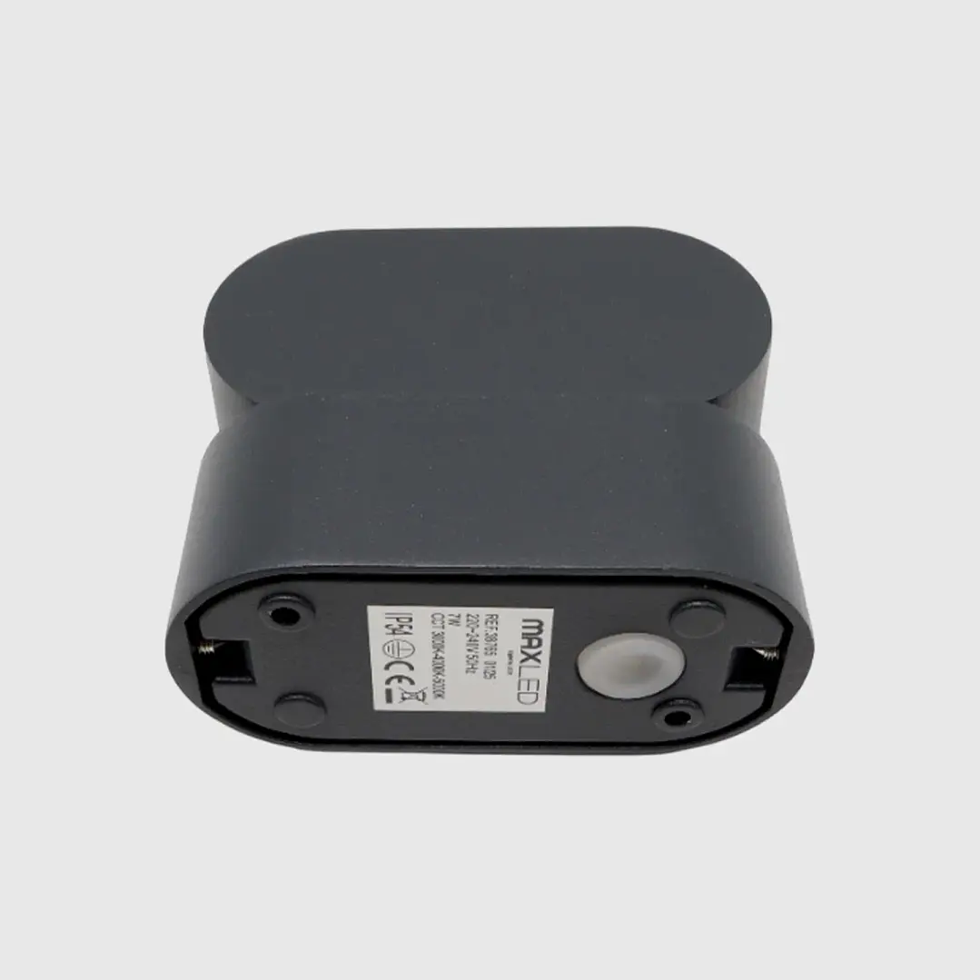 Aplique LED De Parede Aplique de parede 7W 820Lm CCT3 Branco/Antracite Maxled 12