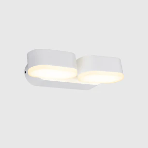 Aplique LED De Parede Aplique de parede 2 x 6W 1630Lm CCT3 Branco/Antracite Maxled