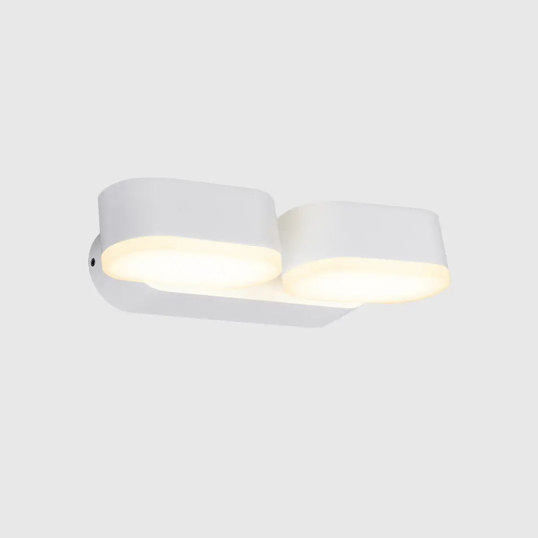 Aplique LED De Parede Aplique de parede 2 x 6W 1630Lm CCT3 Branco/Antracite Maxled 2