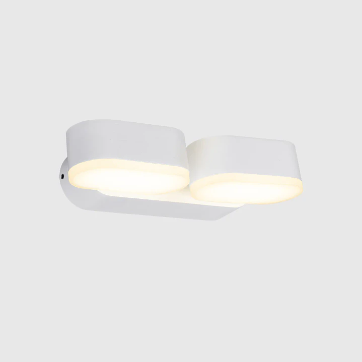 Aplique LED De Parede Aplique de parede 2 x 6W 1630Lm CCT3 Branco/Antracite Maxled 2