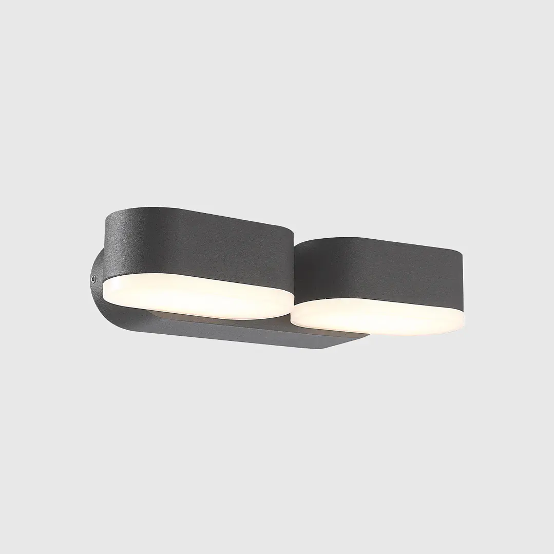 Aplique LED De Parede Aplique de parede 2 x 6W 1630Lm CCT3 Branco/Antracite Maxled 3
