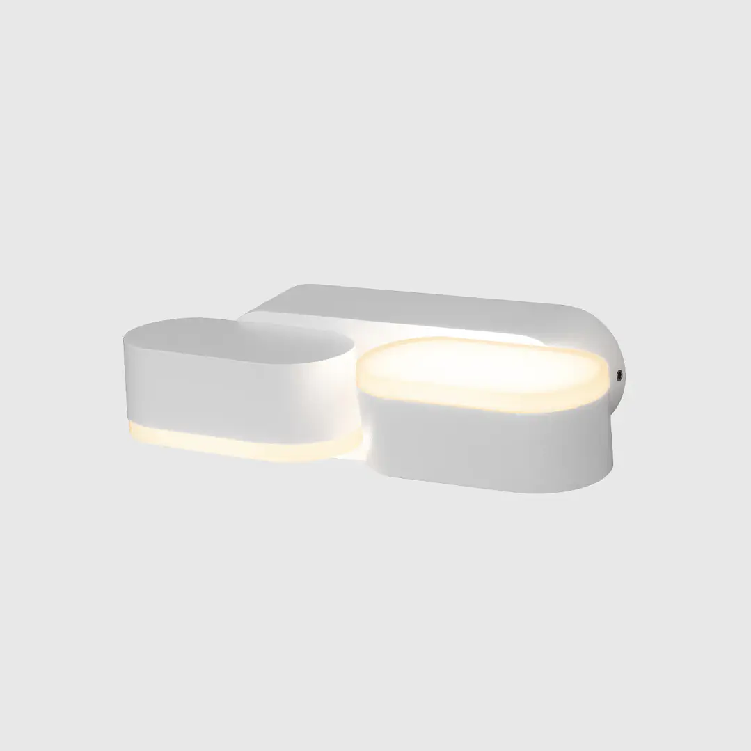 Aplique LED De Parede Aplique de parede 2 x 6W 1630Lm CCT3 Branco/Antracite Maxled 5