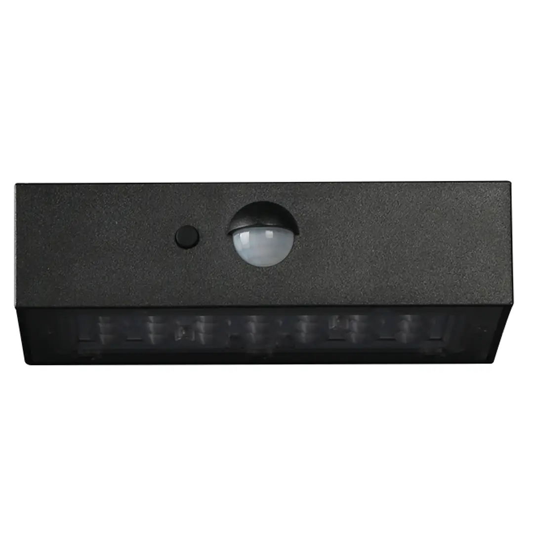 Aplique solar SANDOVAL IP65 3W LED 350lm 4000K/4000K C.13,76xAlt.3,54cm preto 4