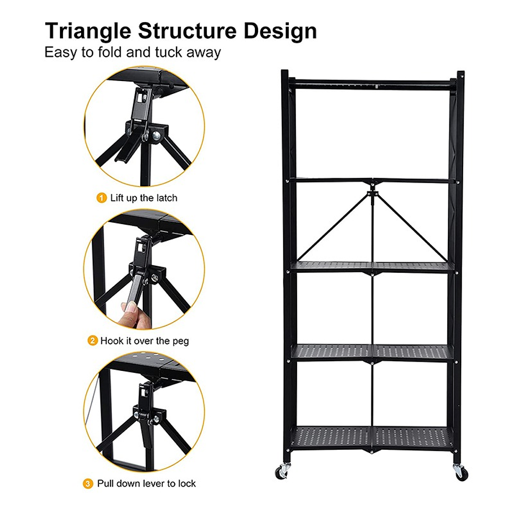 ESTANTE PLEGABLE 5 REPISA CON RUEDAS