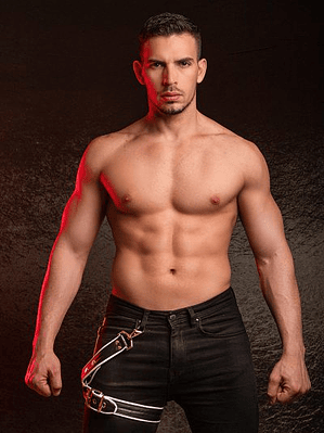 HORNY DUDE LEATHER LEG HARNESS MP