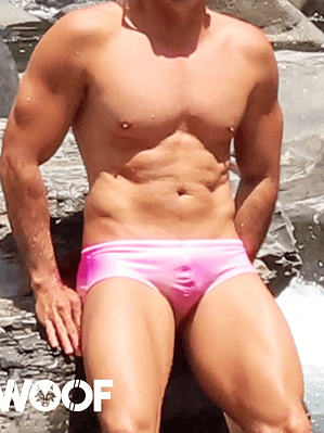 BAÑADOR ROSA CON REALCE