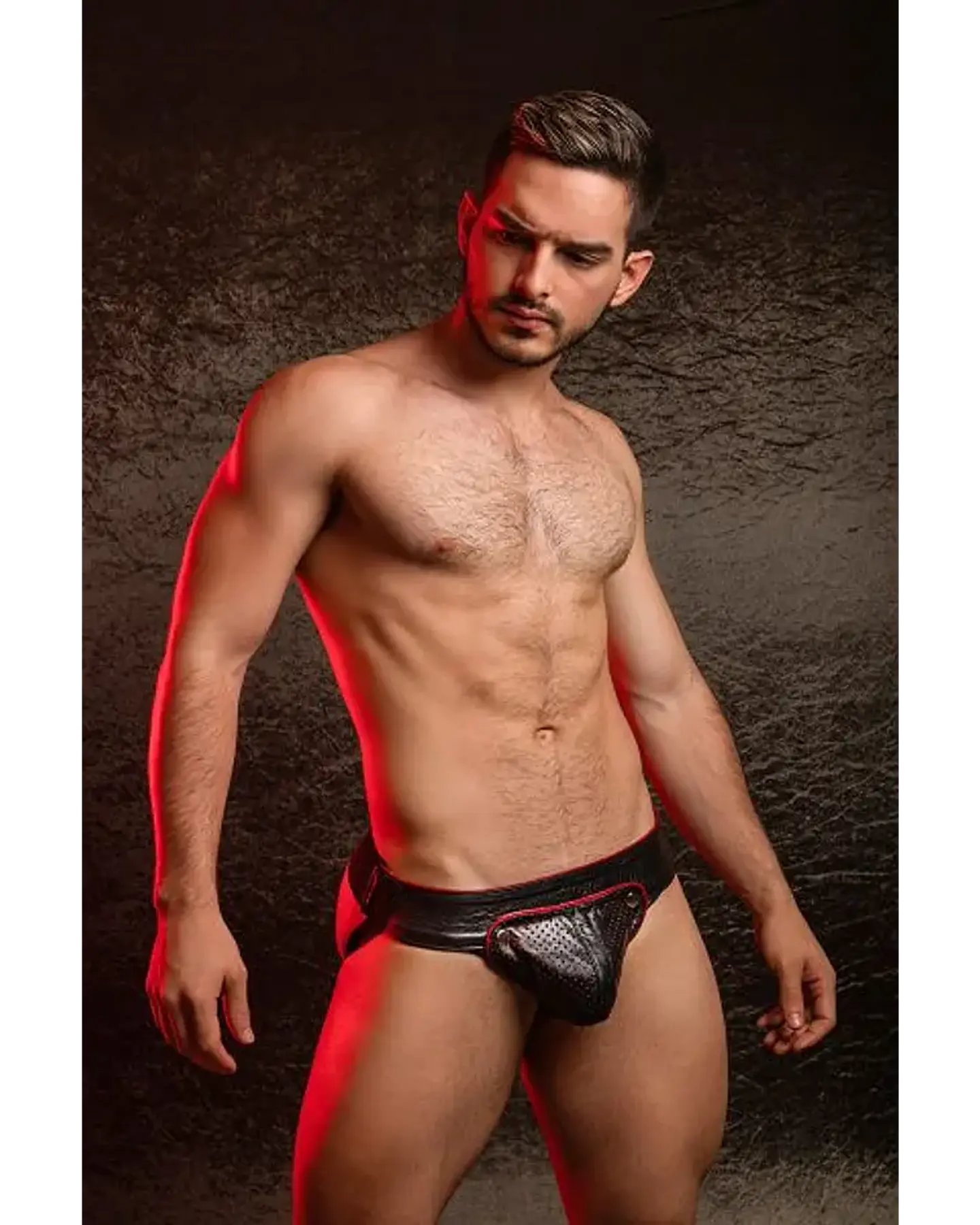 INDUSTRY LEATHER JOCKTRAP CUERO 100% 3