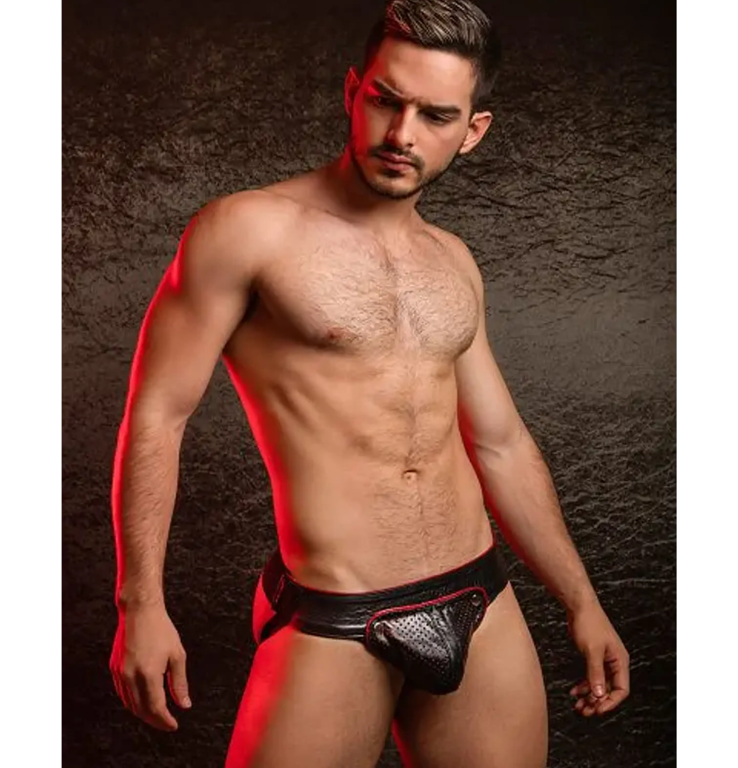 INDUSTRY LEATHER JOCKTRAP CUERO 100% 3