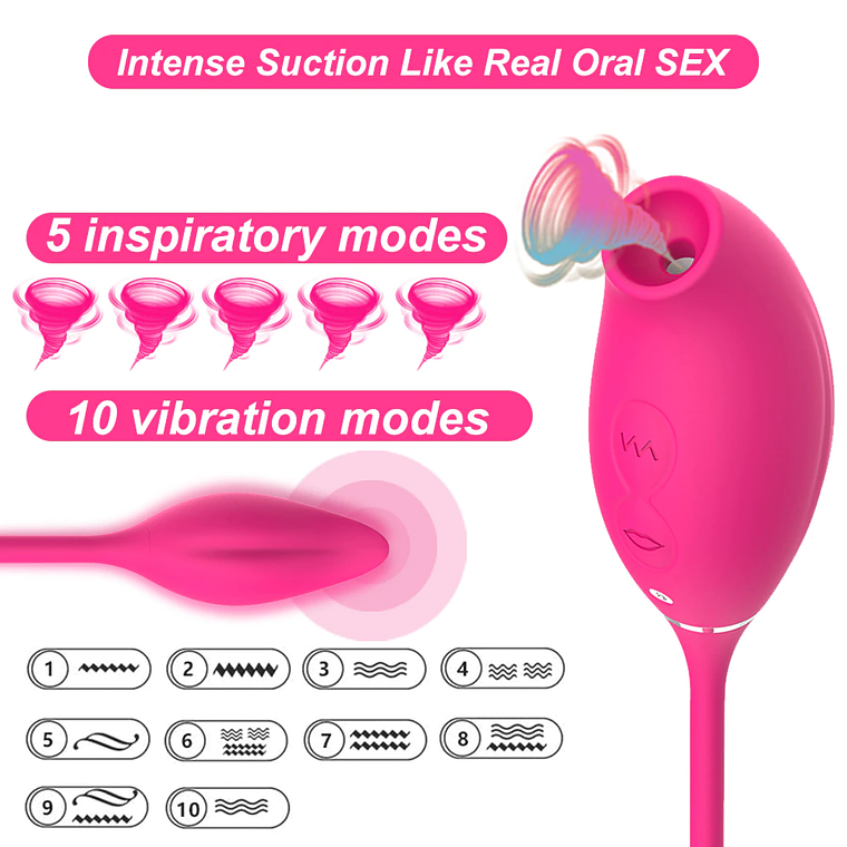  Vibrador de succión de clítoris 2 en 1 para mujeres y adultos 4