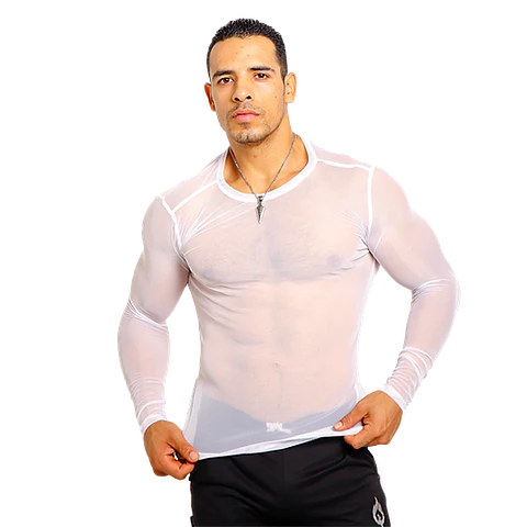 CAMISETA MALLA MANGA LARGA PARA HOMBRE