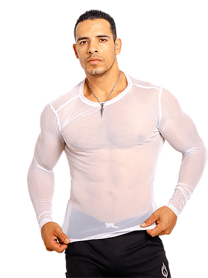 CAMISETA MALLA MANGA LARGA PARA HOMBRE