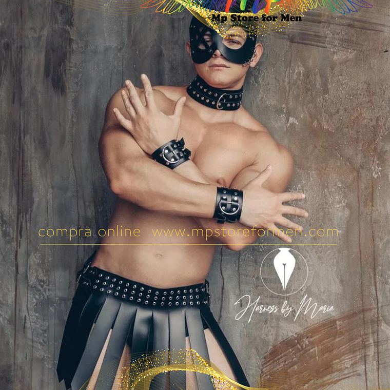 FALDA EN CUERO SINTETICO PARA HOMBRE 1