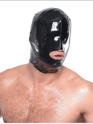 Máscara Ciega Capucha en latex - Fetiche Bdsm
