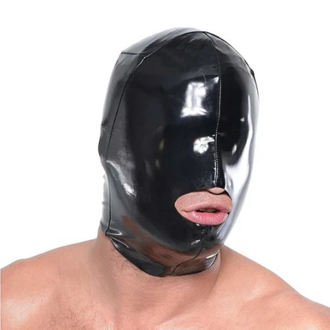 Máscara Ciega Capucha en latex - Fetiche Bdsm