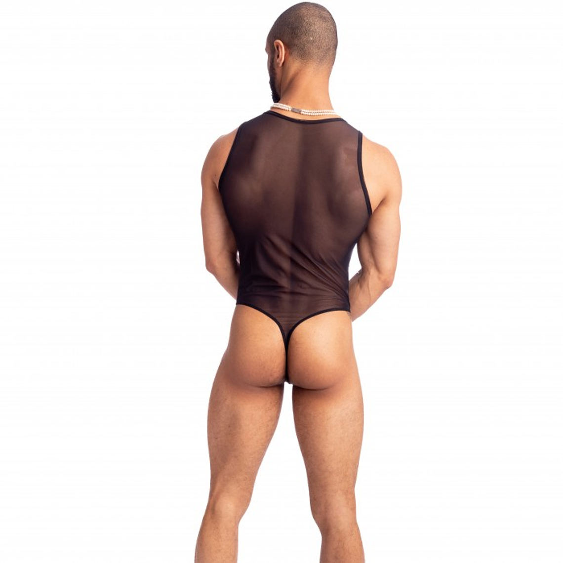 BODY EN MALLA PARA HOMBRE NEGRO 5