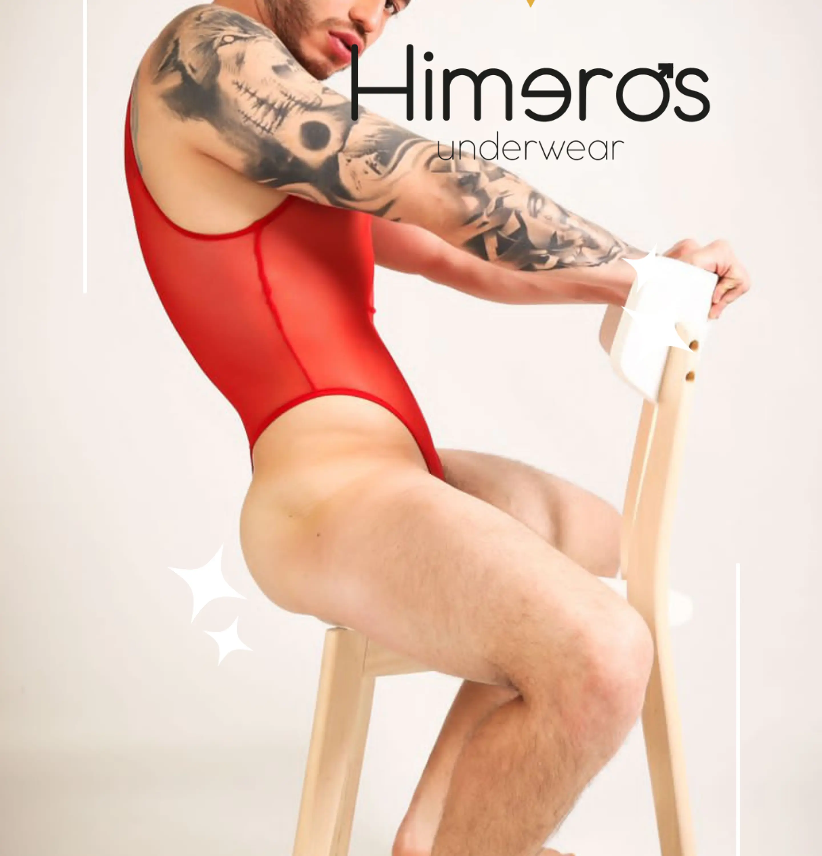 BODY EN MALLA PARA HOMBRE ROJO 1