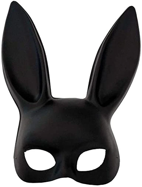 MASCARA DE CONEJO BLACK BUNNY NEGRO