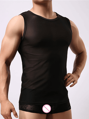 CAMISETA MALLA MALLATEX  NEGRA