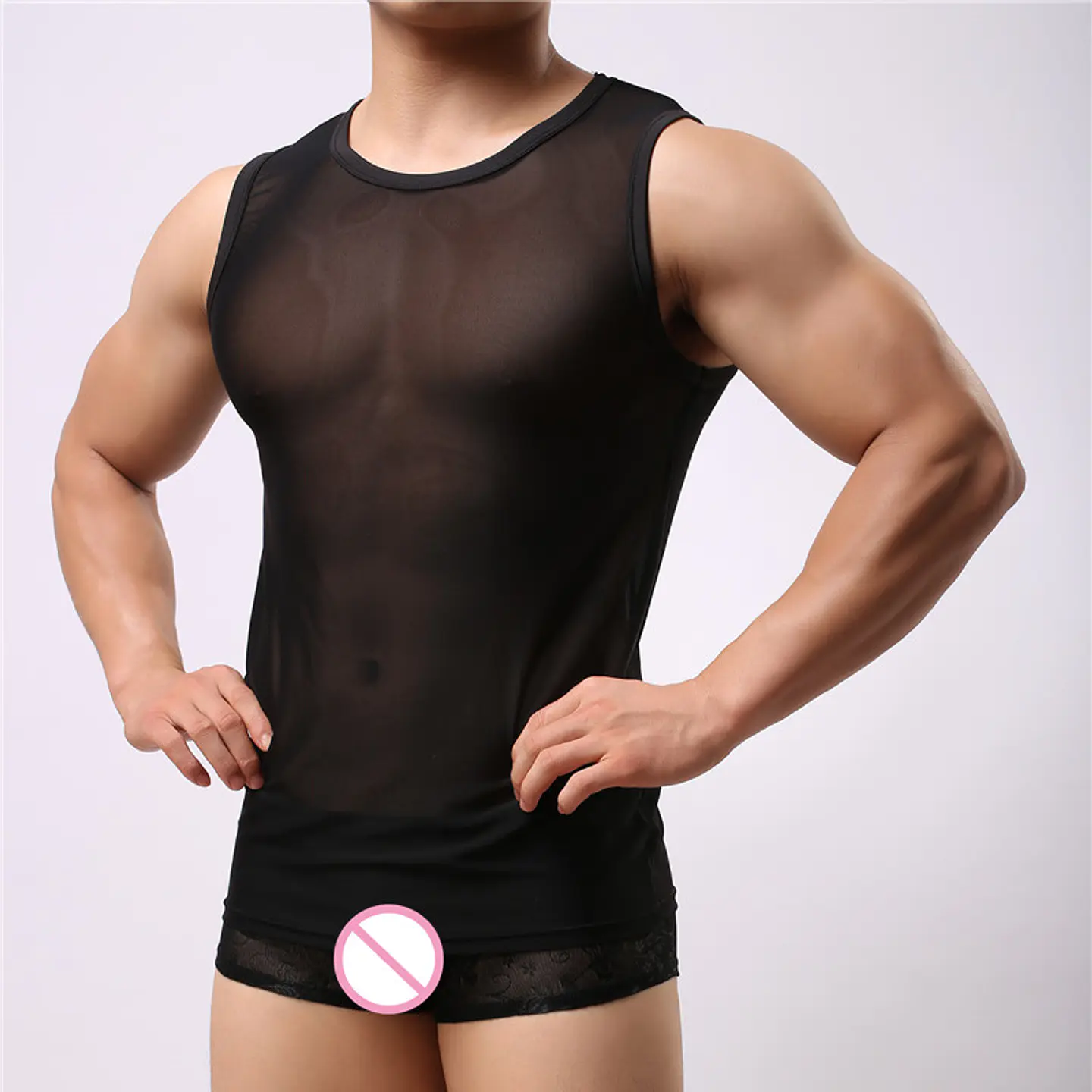 CAMISETA MALLA MALLATEX  NEGRA 4