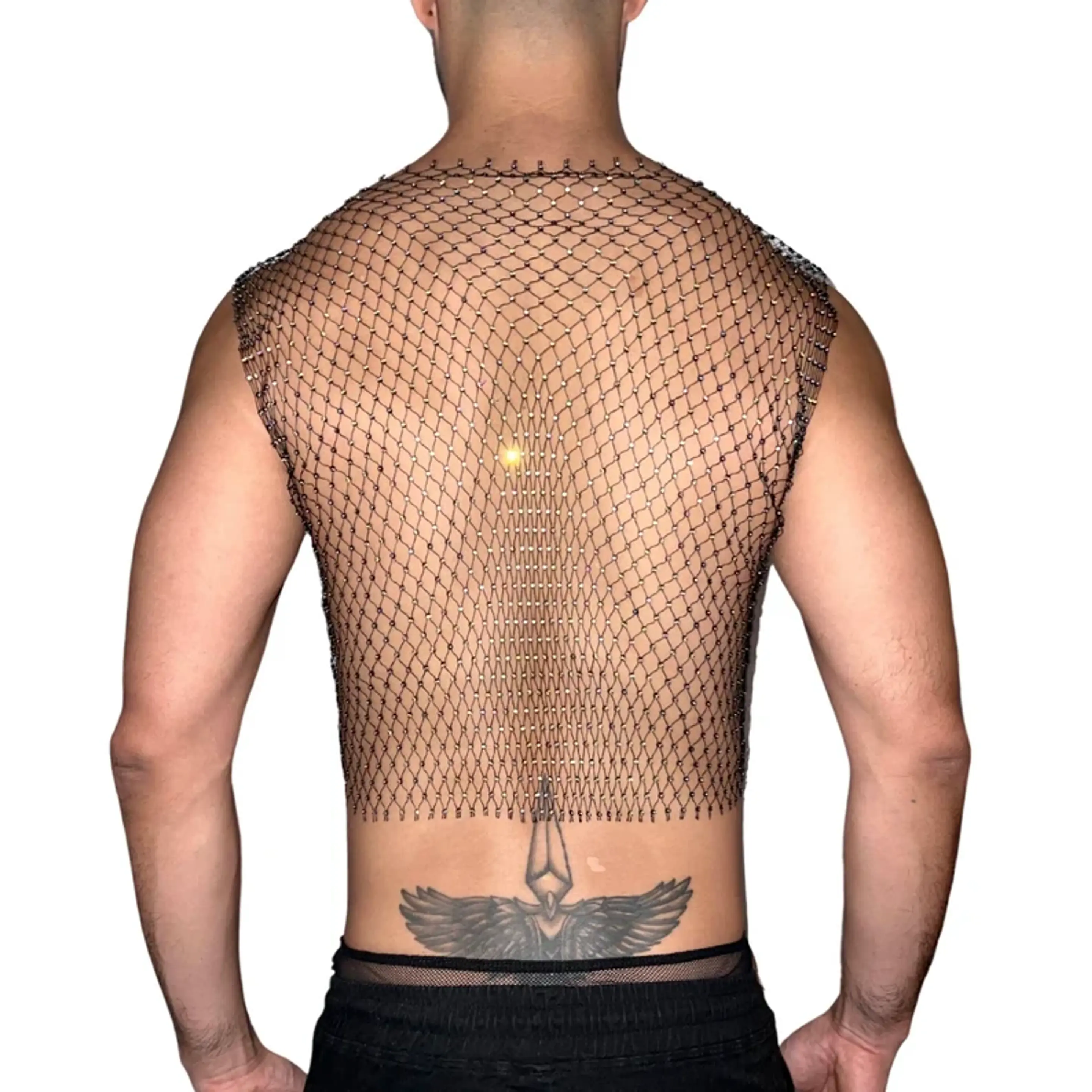 CROT TOP EN MALLA BRILLANTE PARA HOMBRE 2