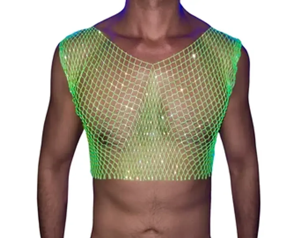 CROT TOP EN MALLA BRILLANTE PARA HOMBRE 4