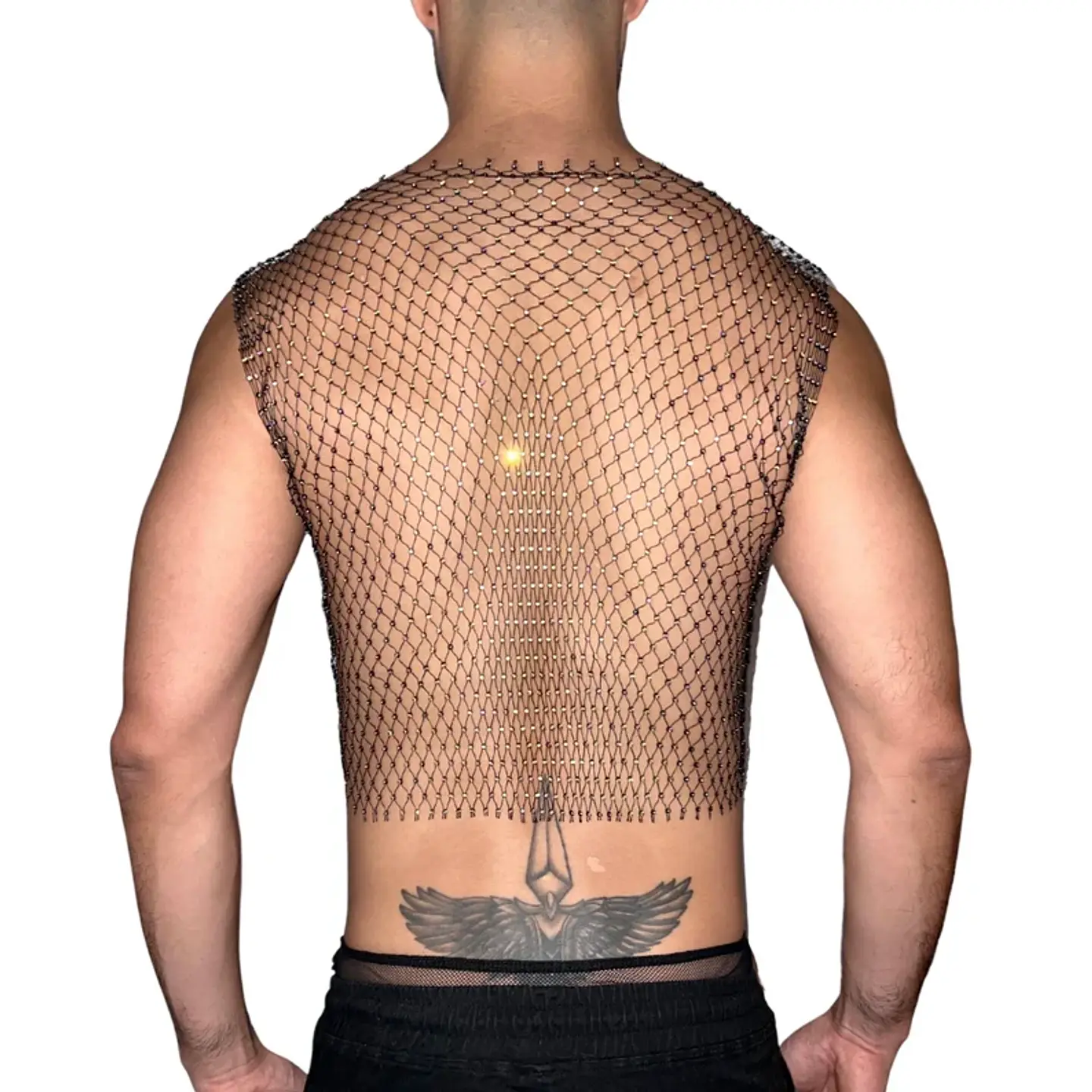 CROT TOP EN MALLA PARA HOMBRE BRILLANTE ALTO 2