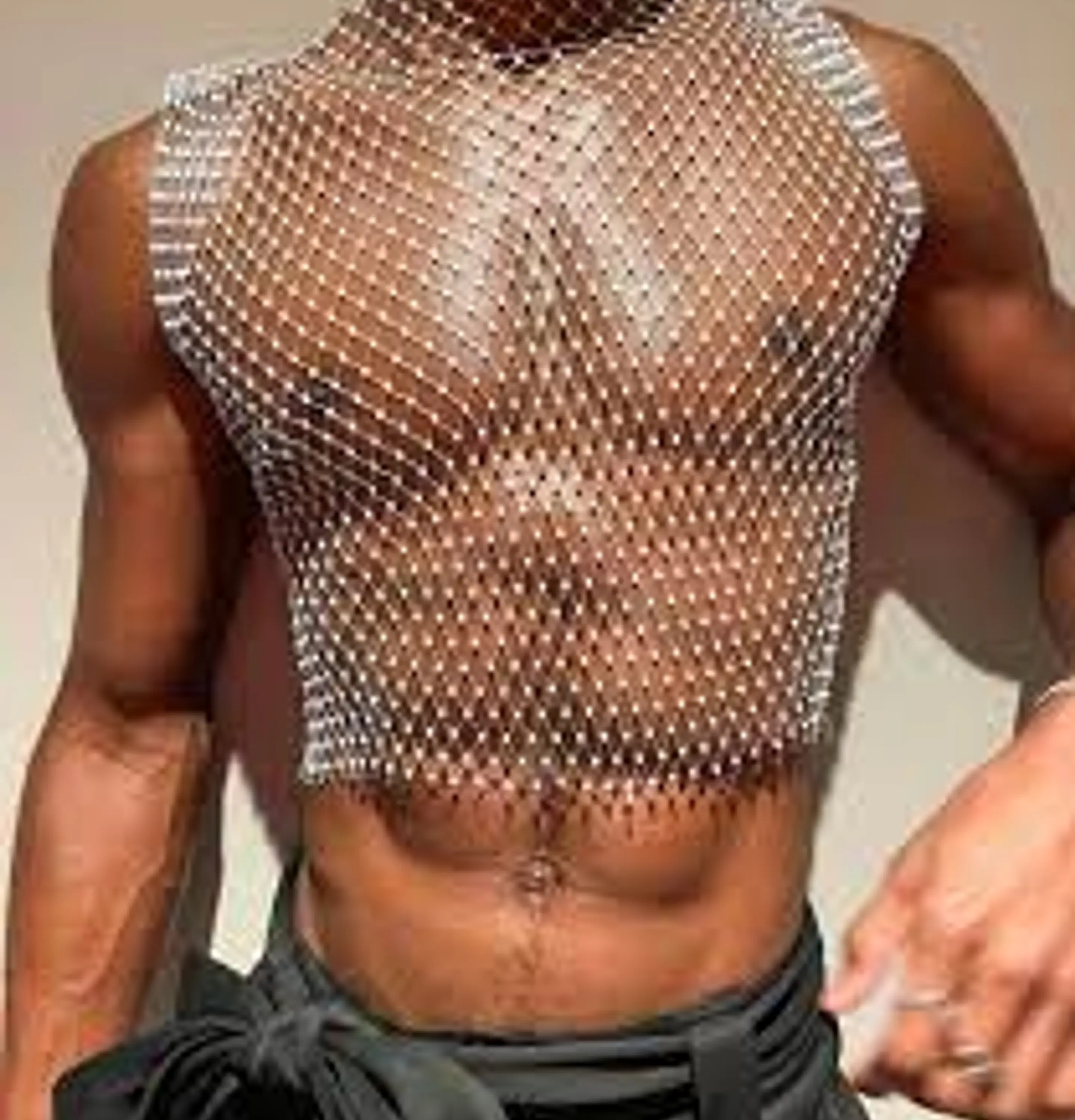 CROT TOP EN MALLA PARA HOMBRE BRILLANTE ALTO 1