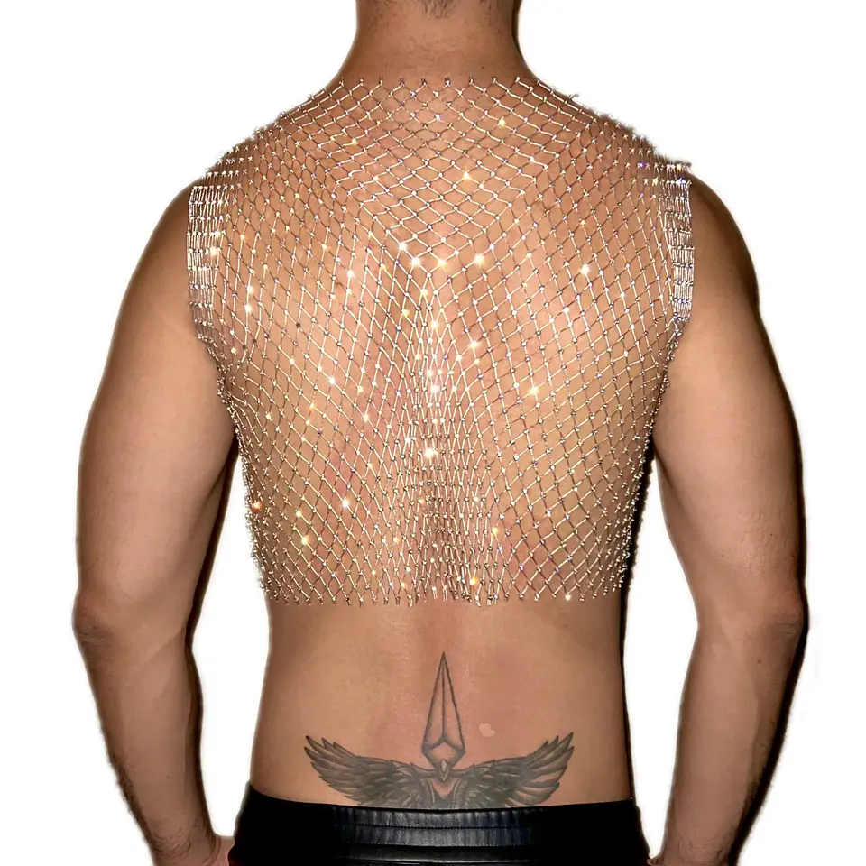 CROT TOP EN MALLA PARA HOMBRE BRILLANTE ALTO 6