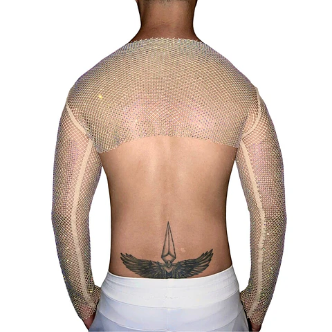 CROT TOP EN MALLA DIAMANTE PARA HOMBRE