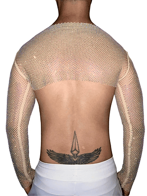 CROT TOP EN MALLA DIAMANTE PARA HOMBRE