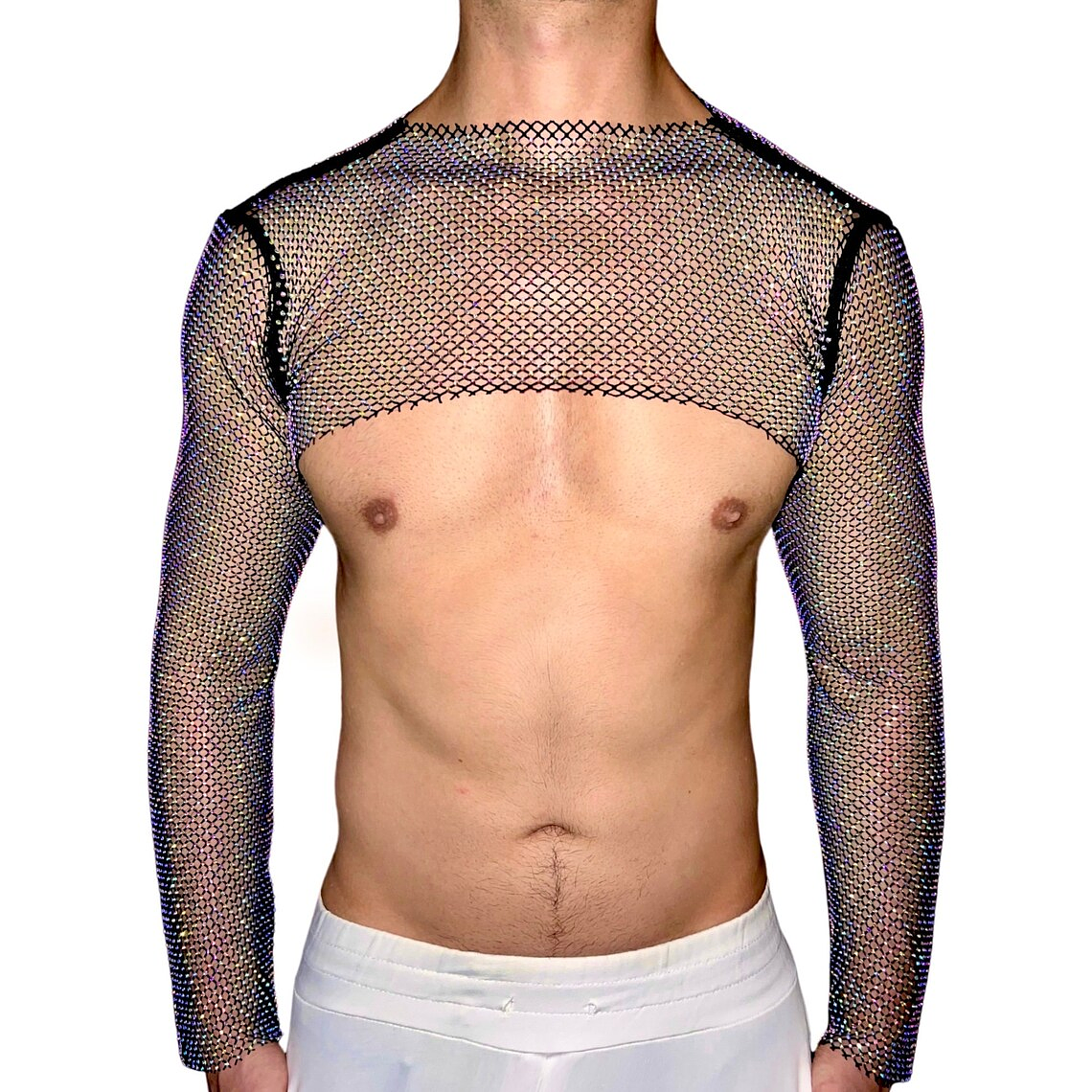 CROT TOP EN MALLA DIAMANTE PARA HOMBRE 3