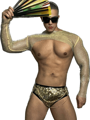 CROT TOP EN MALLA DIAMANTE PARA HOMBRE