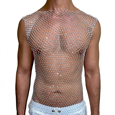CAMISETA MALLA DIAMANTE  2 MANGA CORTA 