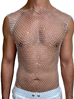 CAMISETA MALLA DIAMANTE  2 MANGA CORTA 