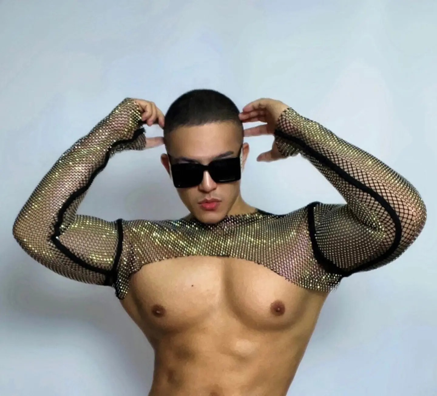 CROT TOP EN MALLA DIAMANTE PARA HOMBRE 10