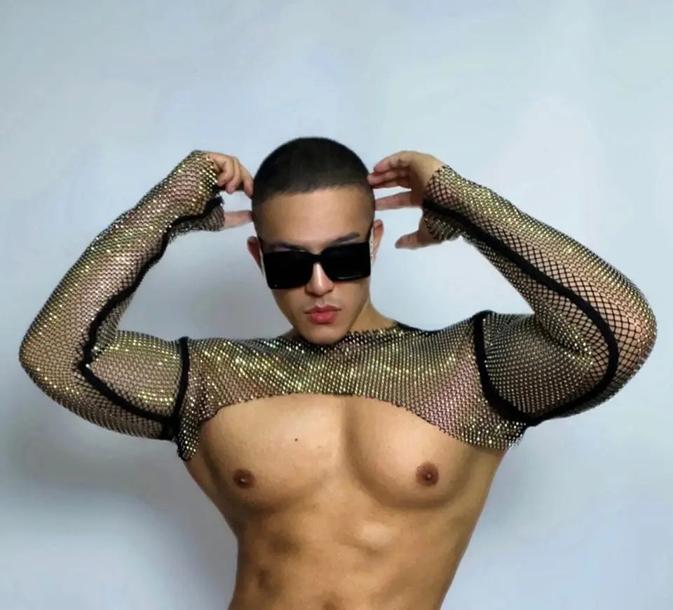 CROT TOP EN MALLA DIAMANTE PARA HOMBRE 10