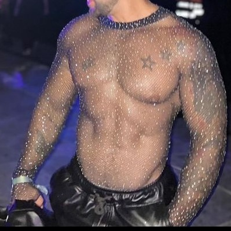 BODY MALLA BRILLANTE PARA HOMBRE NEGRA 4