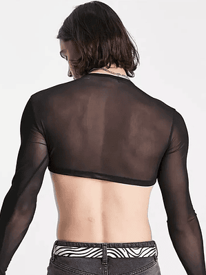 CROT TOP EN MALLA MANGA LARGA