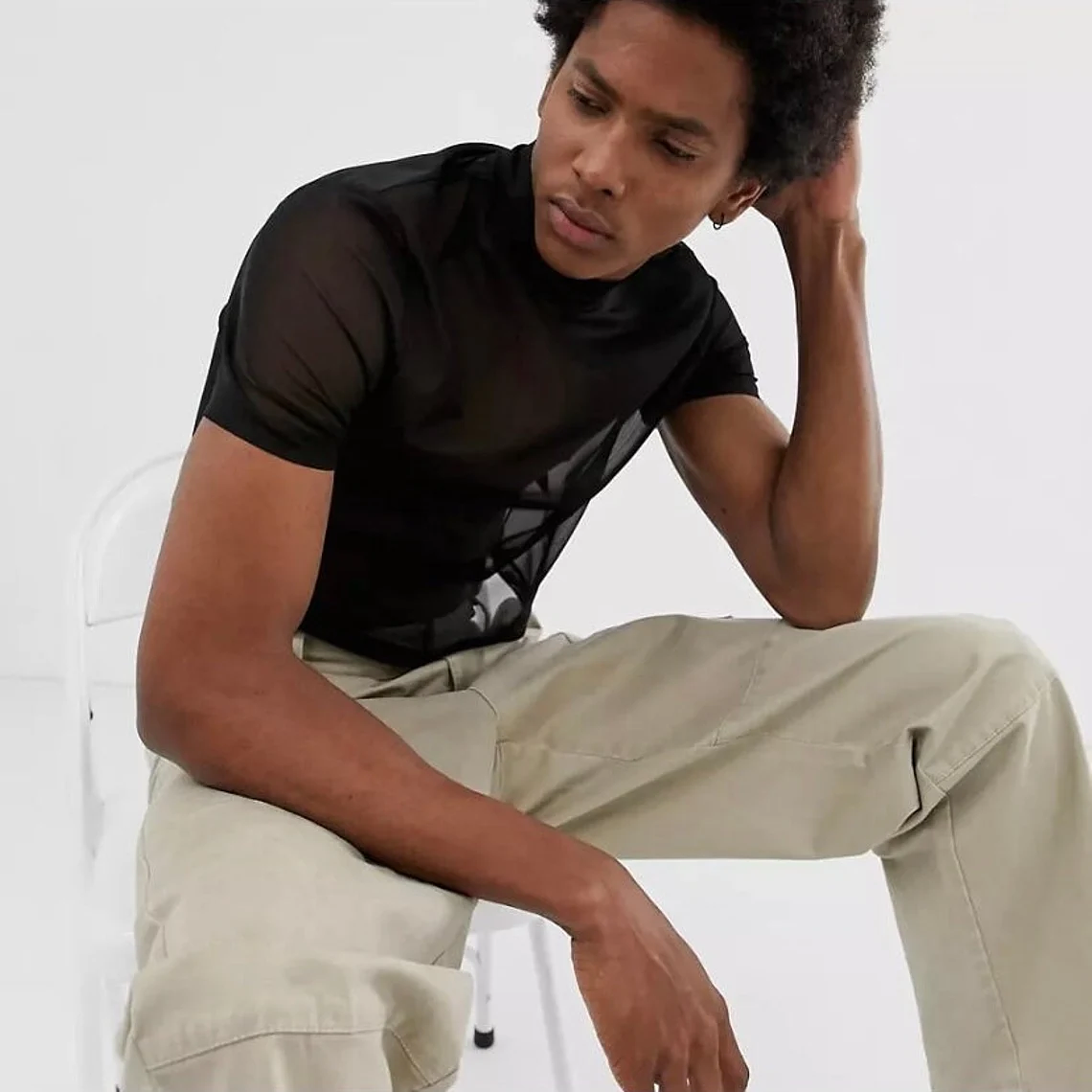 CROT TOP EN MALLA PARA HOMBRE MANGA CORTA 1